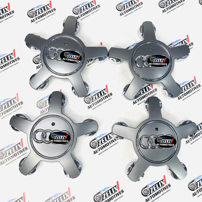 Star Shape Wheel Center Caps Compatible With AUDI | Aftermarket Set of 4 With Three Color Options