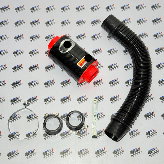 K&N style Full Air Intake System with Carbon Finish Air Filter | Aftermarket performance Upgrade