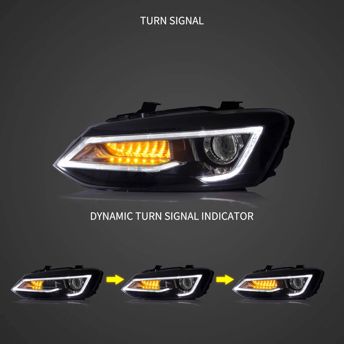 Volkswagen Polo Audi A4 Style Projector Headlights | Aftermarket