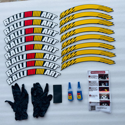 Car Tyre Stickers | Sporty Appearance (Set of 8 for 4 Tyres)