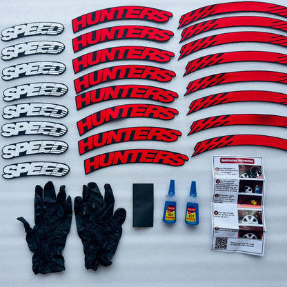 Car Tyre Stickers | Sporty Appearance (Set of 8 for 4 Tyres)