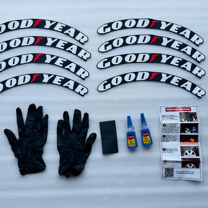 Car Tyre Stickers | Sporty Appearance (Set of 8 for 4 Tyres)