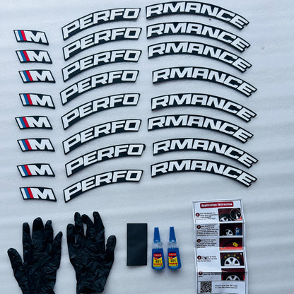 Car Tyre Stickers | Sporty Appearance (Set of 8 for 4 Tyres)