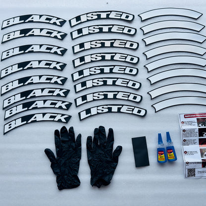 Car Tyre Stickers | Sporty Appearance (Set of 8 for 4 Tyres)