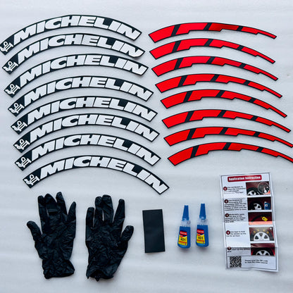 Car Tyre Stickers | Sporty Appearance (Set of 8 for 4 Tyres)