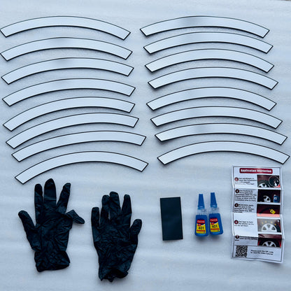 Car Tyre Stickers | Sporty Appearance (Set of 8 for 4 Tyres)