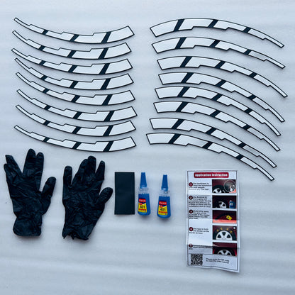 Car Tyre Stickers | Sporty Appearance (Set of 8 for 4 Tyres)