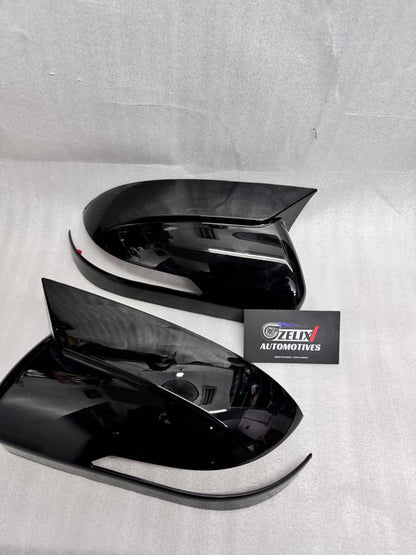 Hyundai i20 Elite Batman-Style Mirror Caps | Premium Glossy Black (Fits 2014–2019 Models)