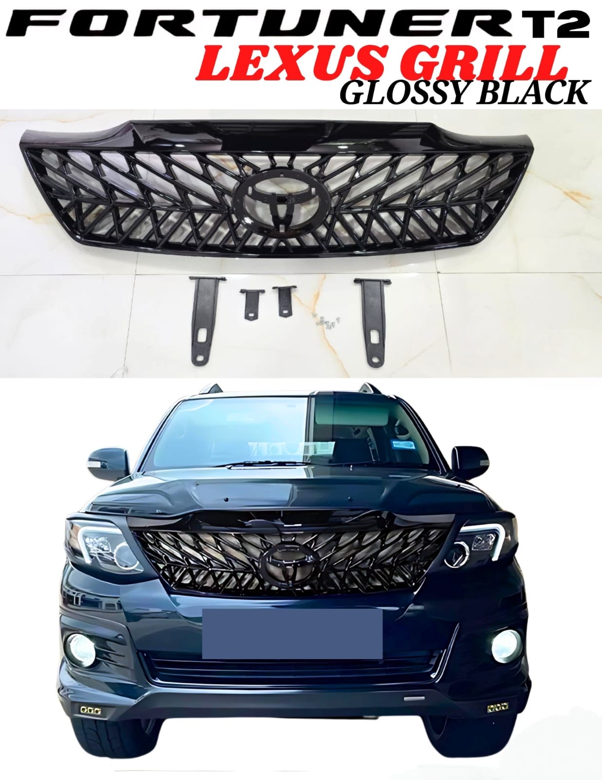 Toyota Fortuner Type-2 Front Grille | Lexus-Inspired