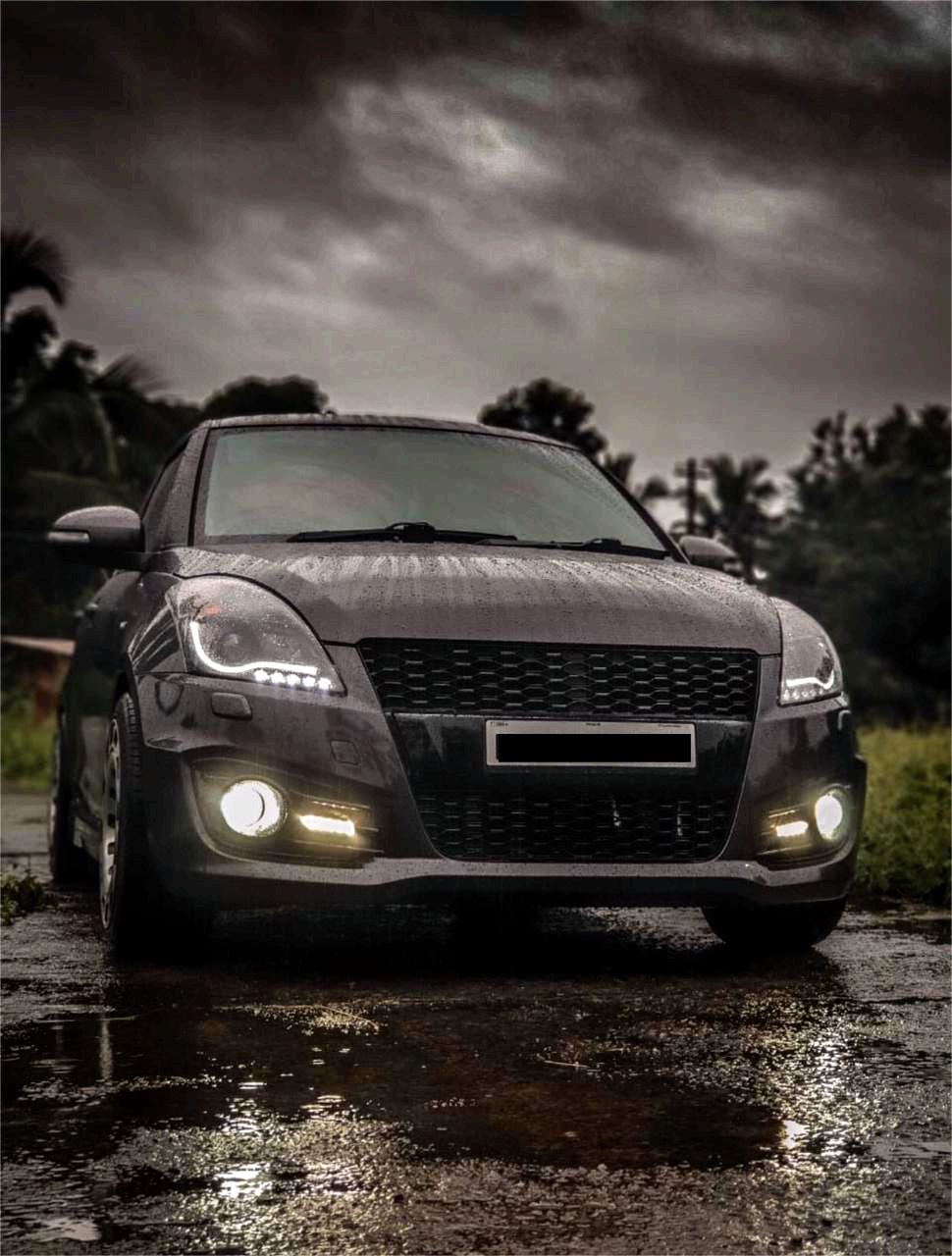 Maruti Suzuki Swift Audi-Style Projector Headlights | Aftermarket Headlamps with DRLs (Fits 2012-2015 Models)