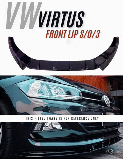 Virtus And Slavia 3-Piece Front Splitter | Aftermarket