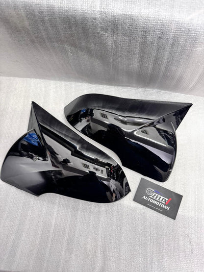 Hyundai Creta Batman-Style Mirror Covers | Glossy Black ABS Replacement Set (Fits 2014-2019 Models)