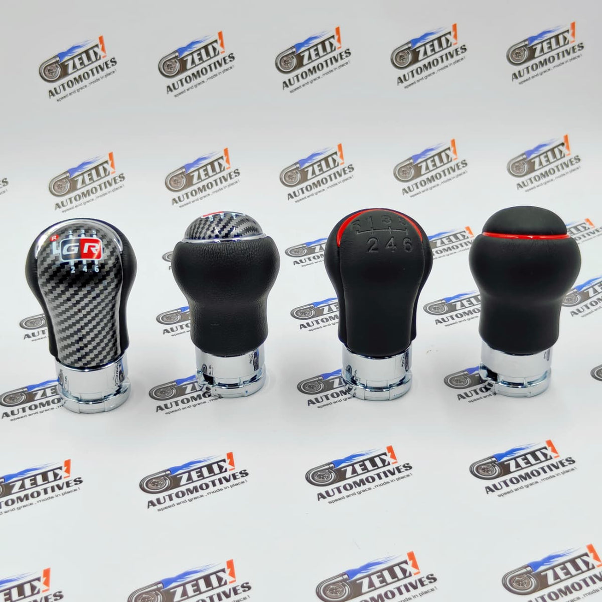 GR-Sports Leather Finish Gear Knob | Compatible For Toyota Cars