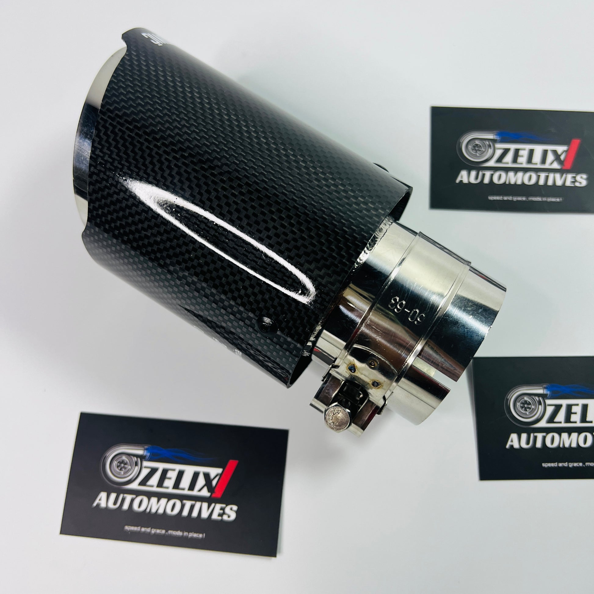 Gloss carbon Akrapovic single exhaust tip