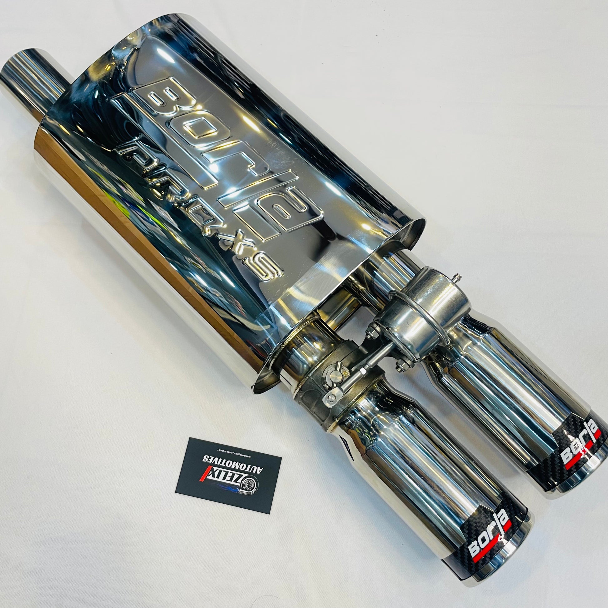 Borla dual-tip Valvetronic exhaust installed on car