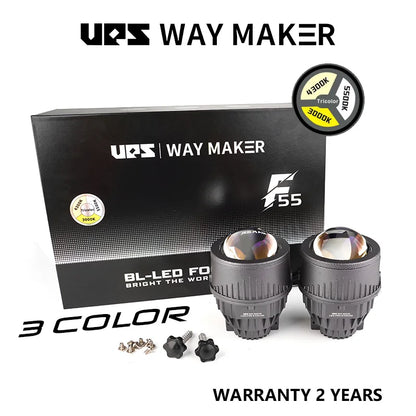 UPS Way maker F55 Bi-Led Projector Fog Lens Tri Color