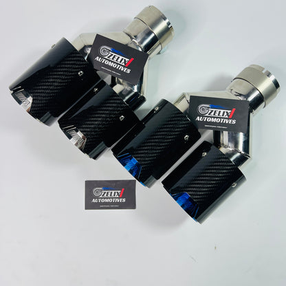 M Style dual tip exhaust main angled view