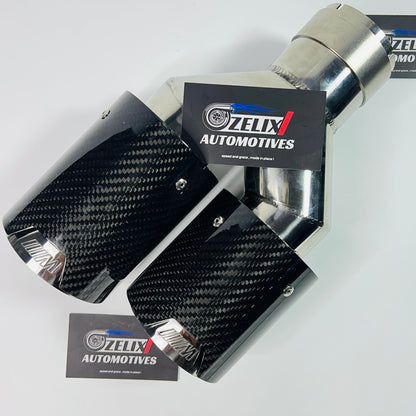 Rear profile of M Style dual exhaust tips