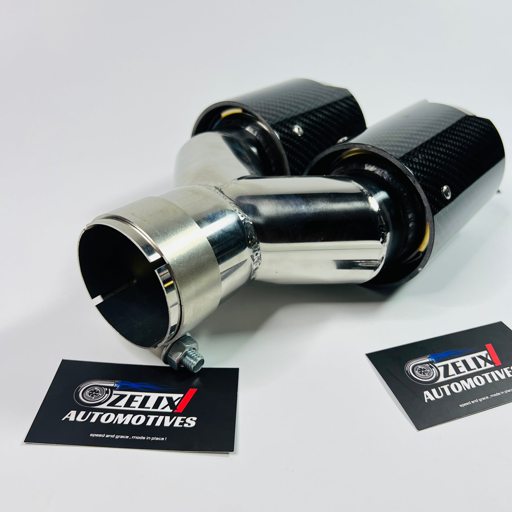 Polished or matte finish detail on M Style dual tips