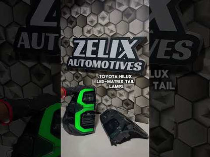 Toyota Hilux RGB Matrix Tail Lights – Full Smoked Finish | Remote Controlled