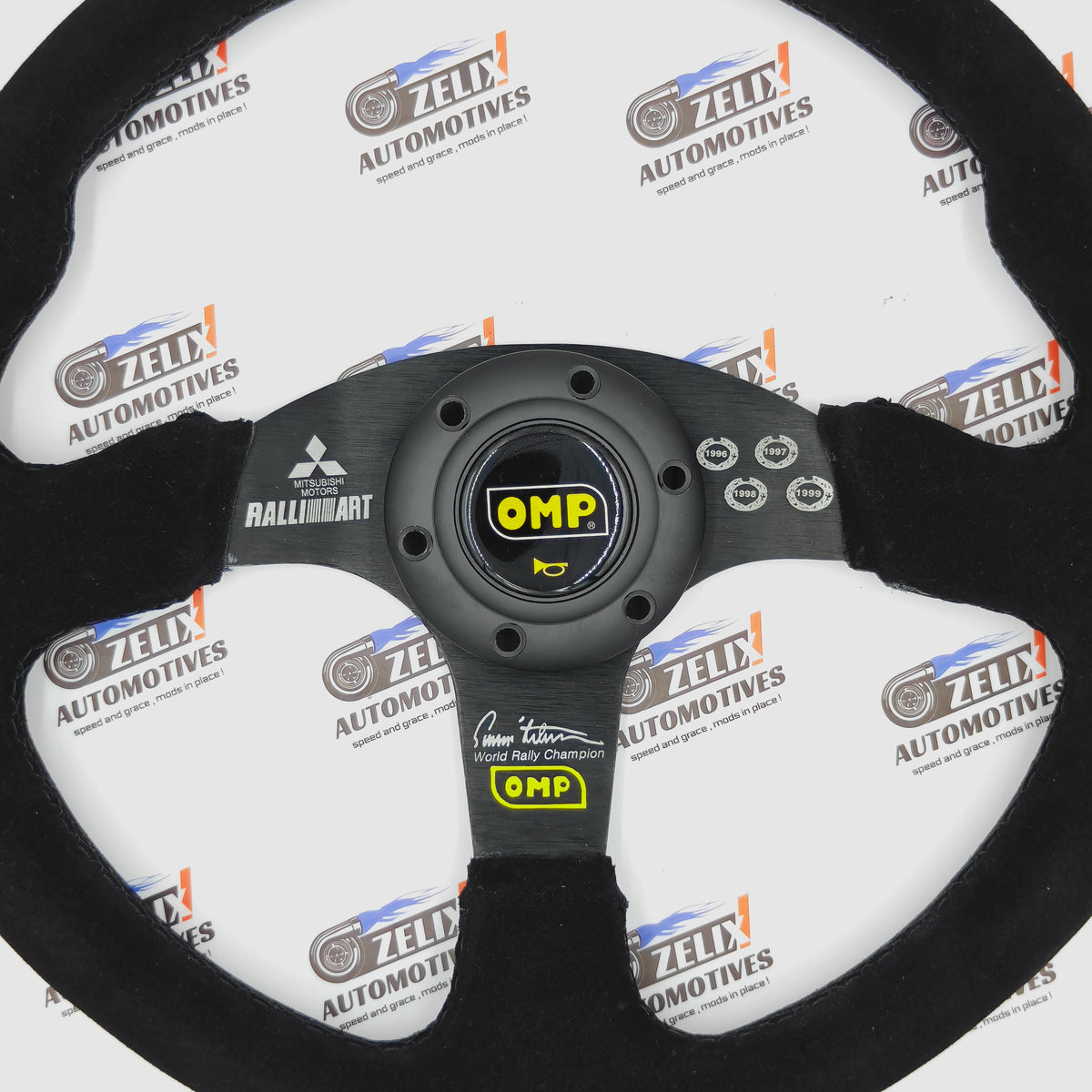 OMP x Ralliart Alcantara Finish Steering Wheel