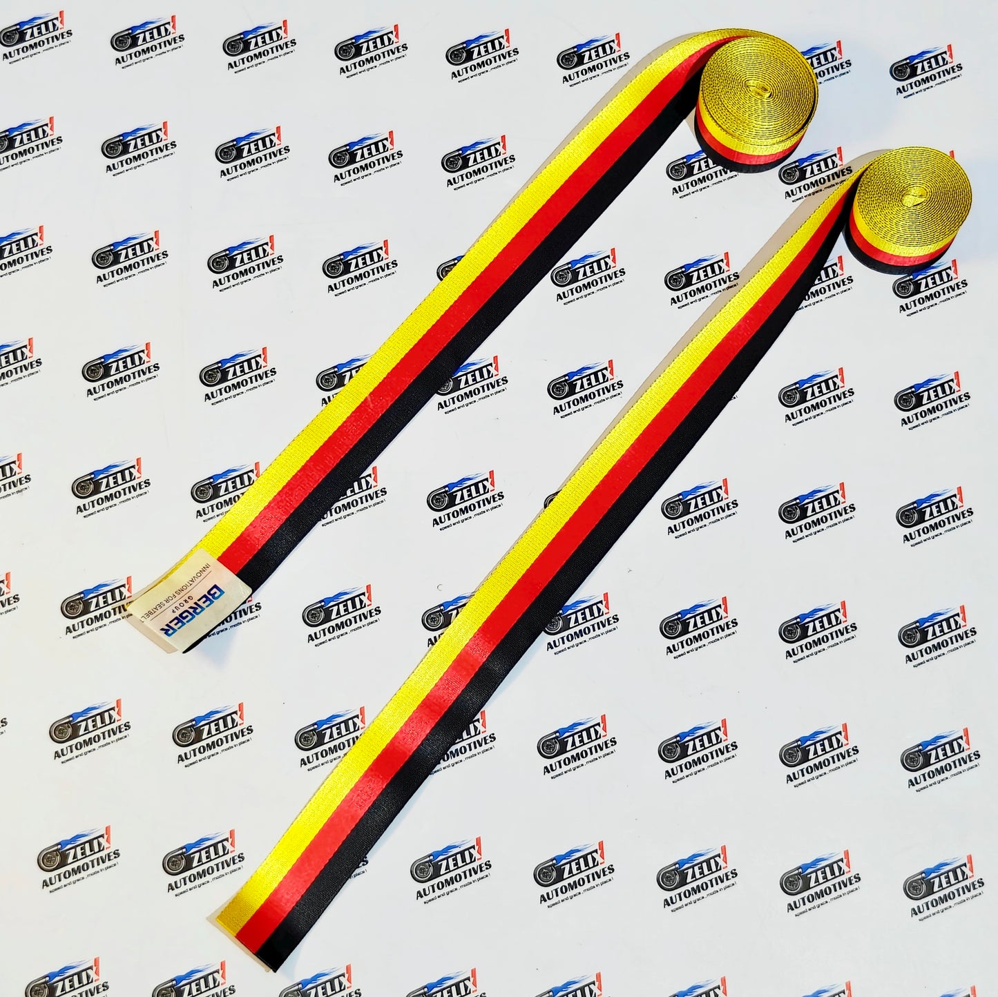 German Flag Design Seat Belts (Pair)