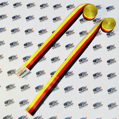 German Flag Design Seat Belts (Pair)