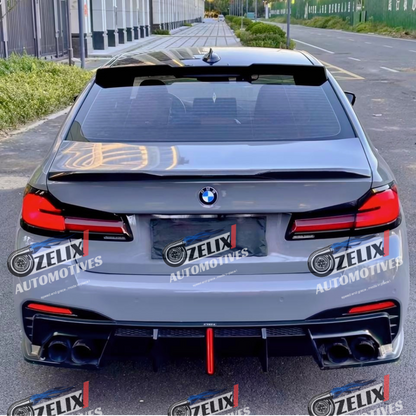 Rear Bumper Diffuser For BMW 5-Series G30 & G38 With Canards | V-TEN