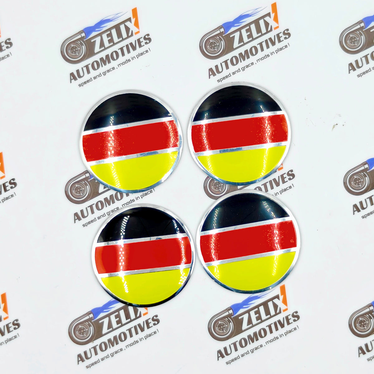 Wheel Stickers German & Italy Flags Designs