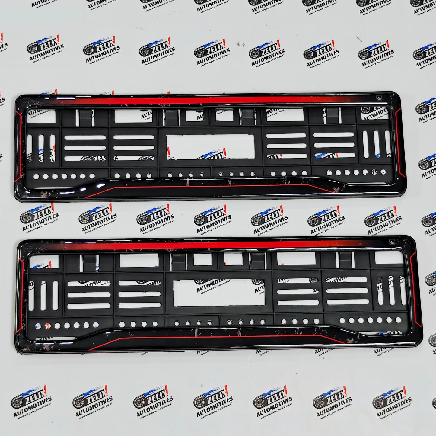 Number Plate Frames 3D Texture Finish (Pair) | Universal Fit