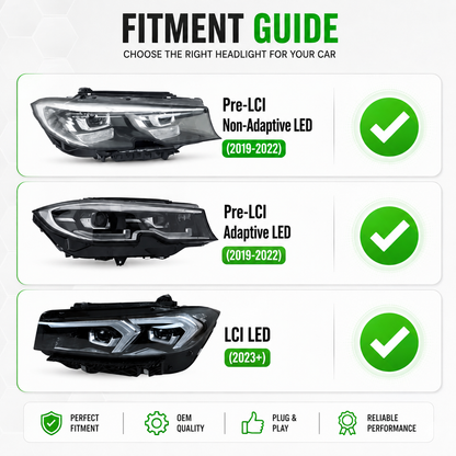 Snake Eye-Style LED Projector Headlights For BMW 3-Series G20