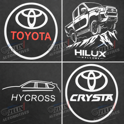 Dynamic LED Welcome Lights | Toyota Logo,Crysta,Hilux & Hycross
