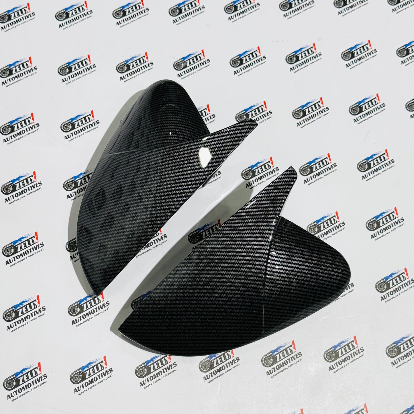 VW Virtus & Skoda Slavia Batman-Style Mirror Covers | Also Compatible with Taigun & Kushaq