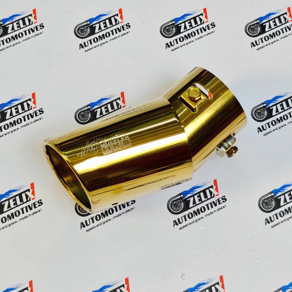 HKS-Style Single Exhaust Tip | Bent Inlet (2.4-Inch)