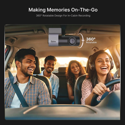 Qubo Smart Dashcam Pro-Series | Premium 2K Quad-HD Car Dash Camera