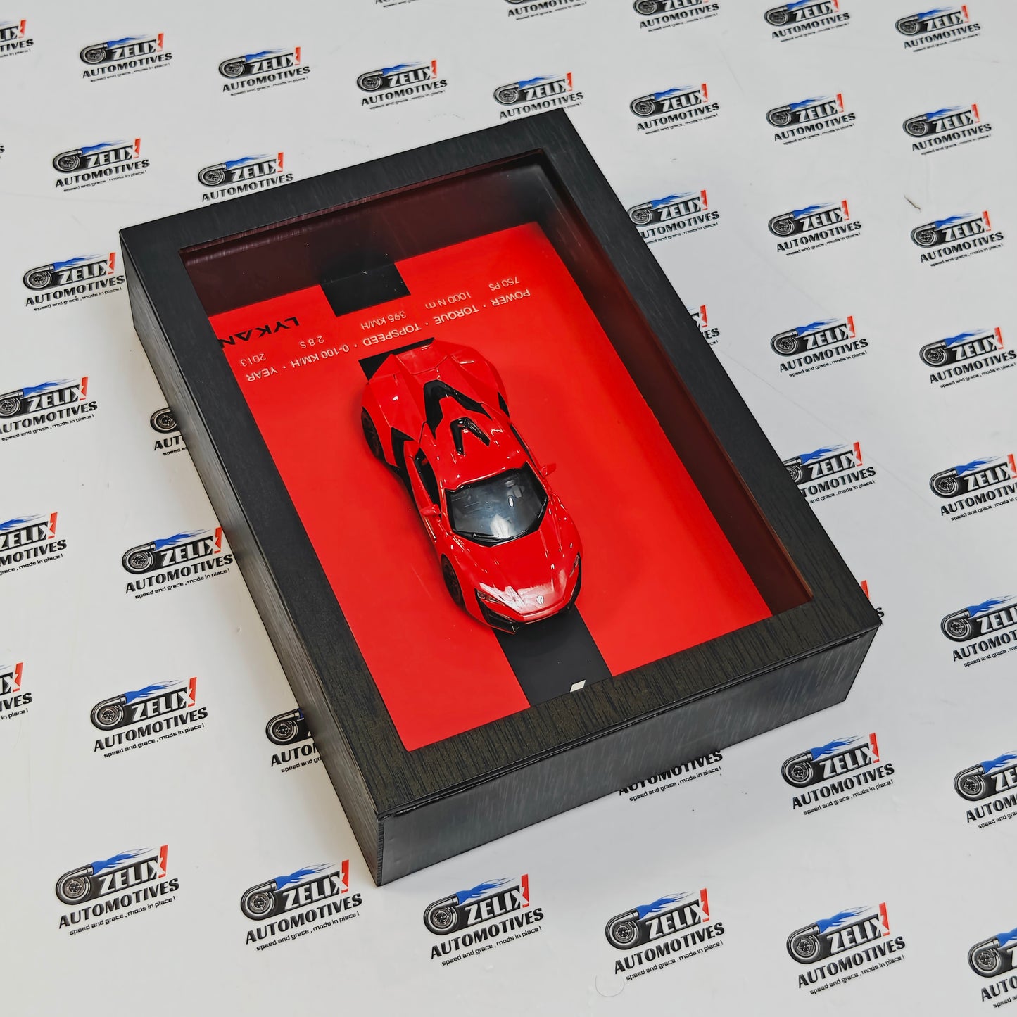 3D Car Wall Frame with Functional Doors, Bonnet & Rear Trunk