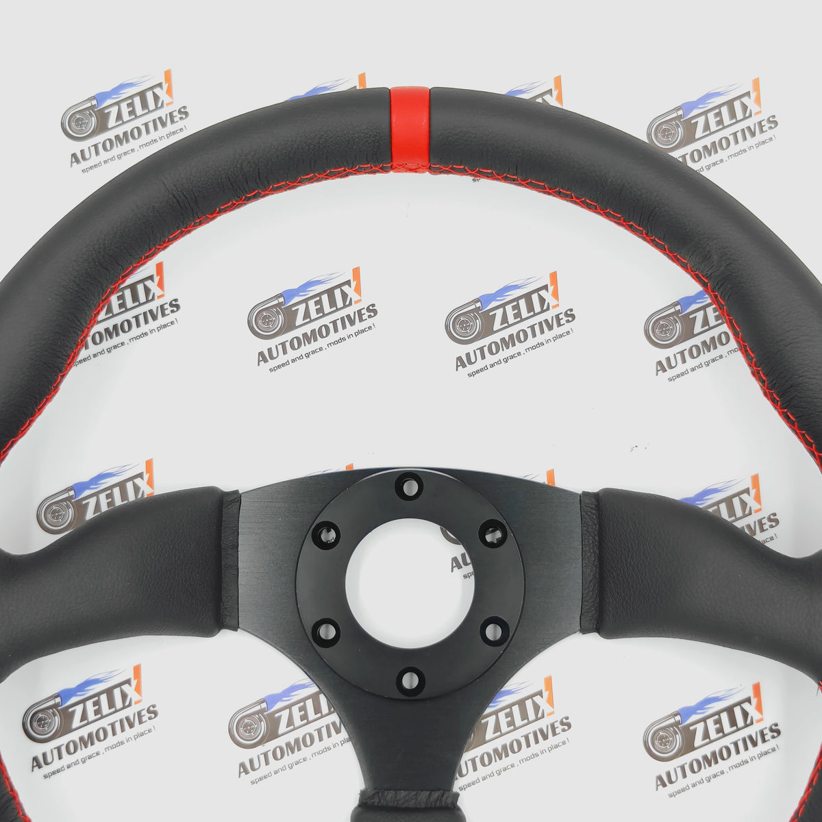 Universal 3-Spoke JDM Steering Wheel | Leather Finish
