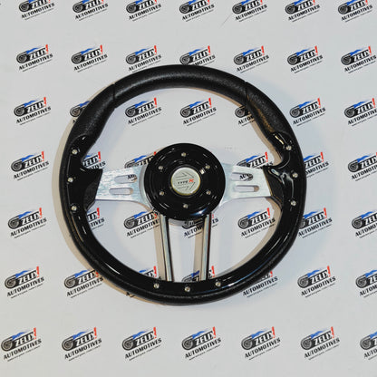 TYPE-R 13-Inch Steering Wheel | Universal Racing-Style Performance Wheel