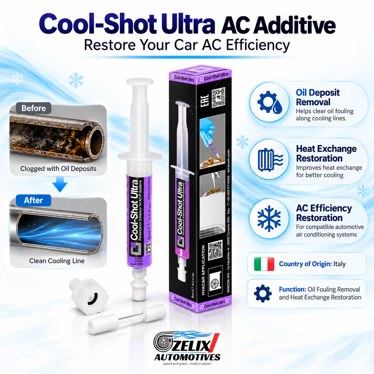 Cool-Shot Ultra AC Additive | Restorer Car AC Efficiency