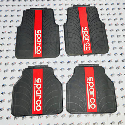 Sparco Car Mats Set of 4 | Red in Two Design Options