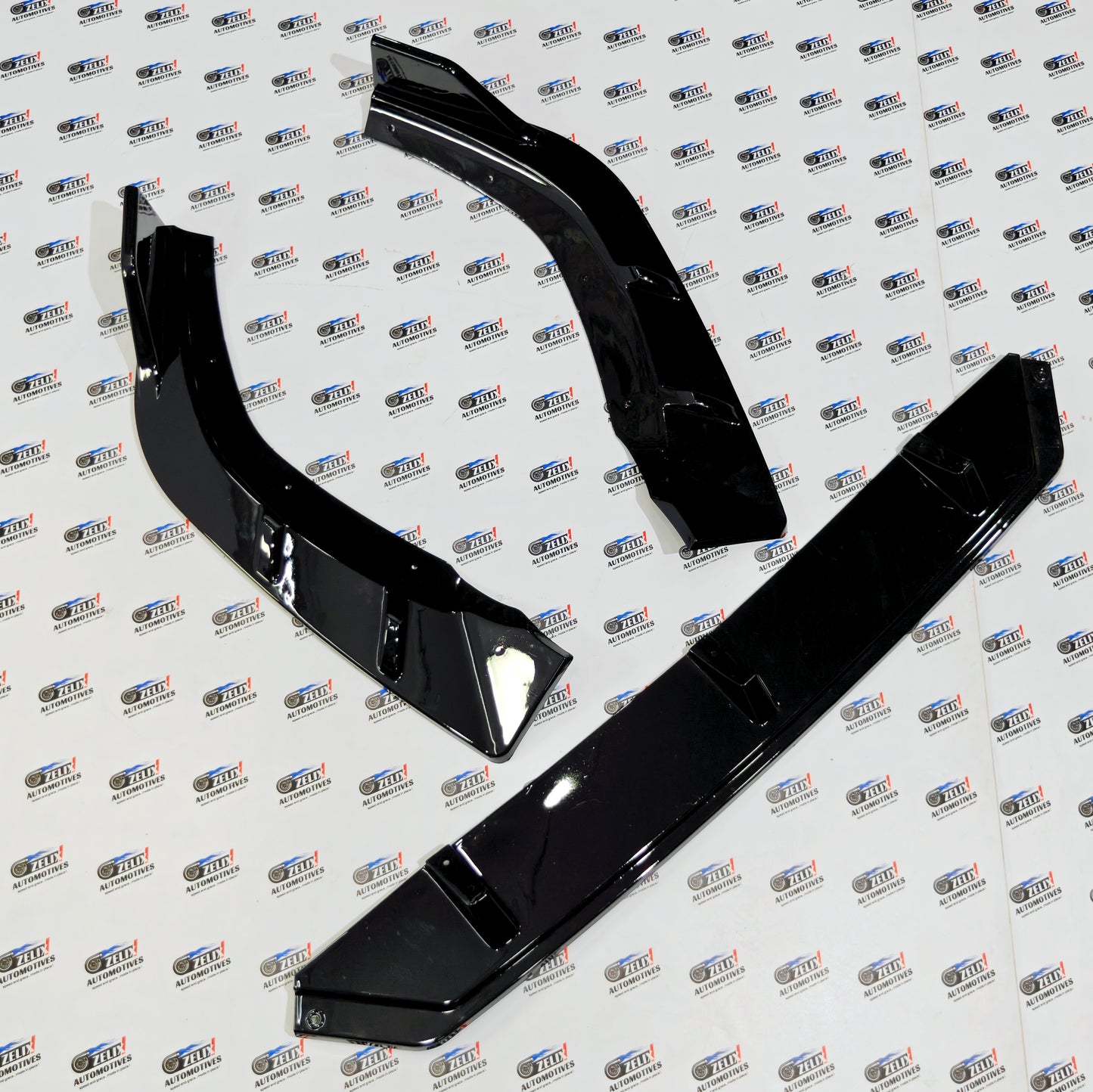 Hyundai Verna  Front Splitter  3-Piece Kit - (2023 Onwards) Gloss Black Finish
