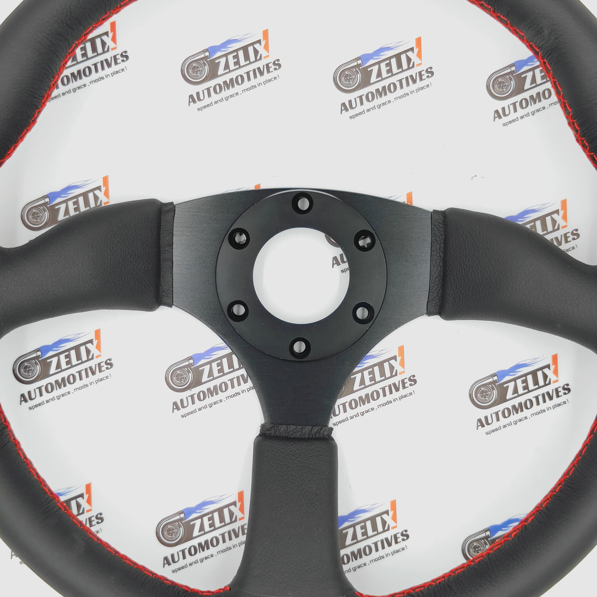 Universal 3-Spoke JDM Steering Wheel | Leather Finish