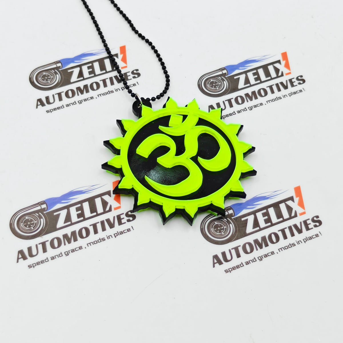 Neon Fluorescent Mirror Hanging | Car Enthusiast Collection