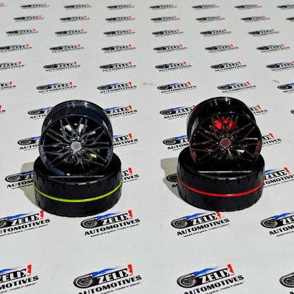 Solar Alloy Wheel Car Air Freshener – Rotating Dashboard Perfume