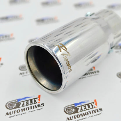R7-Sports Single Exhaust Tip | Premium Stainless Steel Silver Finish