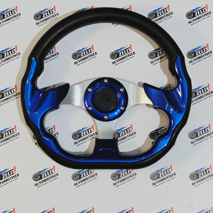 MOMO D-Shaped Steering Wheel (12-inch) – Universal Racing Style
