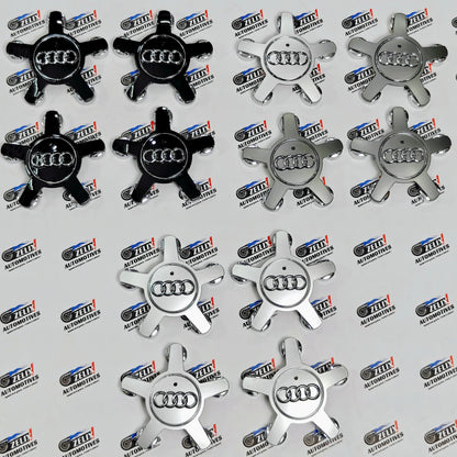 Audi Star-Design Wheel Caps | Outer Diameter 133-mm
