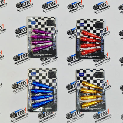 Air Valve Caps Set of 4 | Universal Metallic Finish