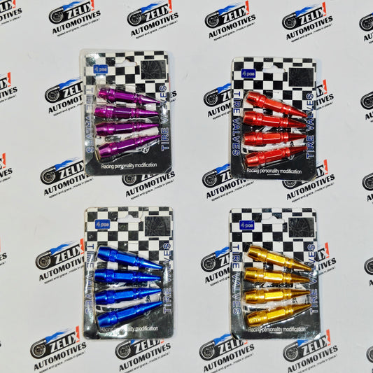 Air Valve Caps Set of 4 | Universal Metallic Finish