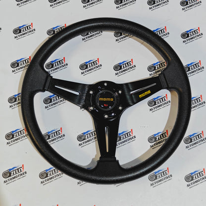 MOMO Flat 3-Spoke Steering Wheel | Racing Inspired